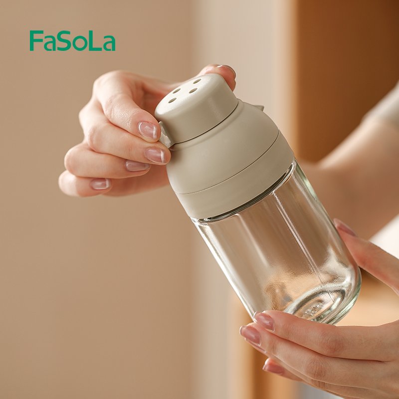 250ml Condiment Bottle Sealed Moisture-proof Quantitative Salt Jar for Kitchen Storage Glass Bottle for Seasonings Spices