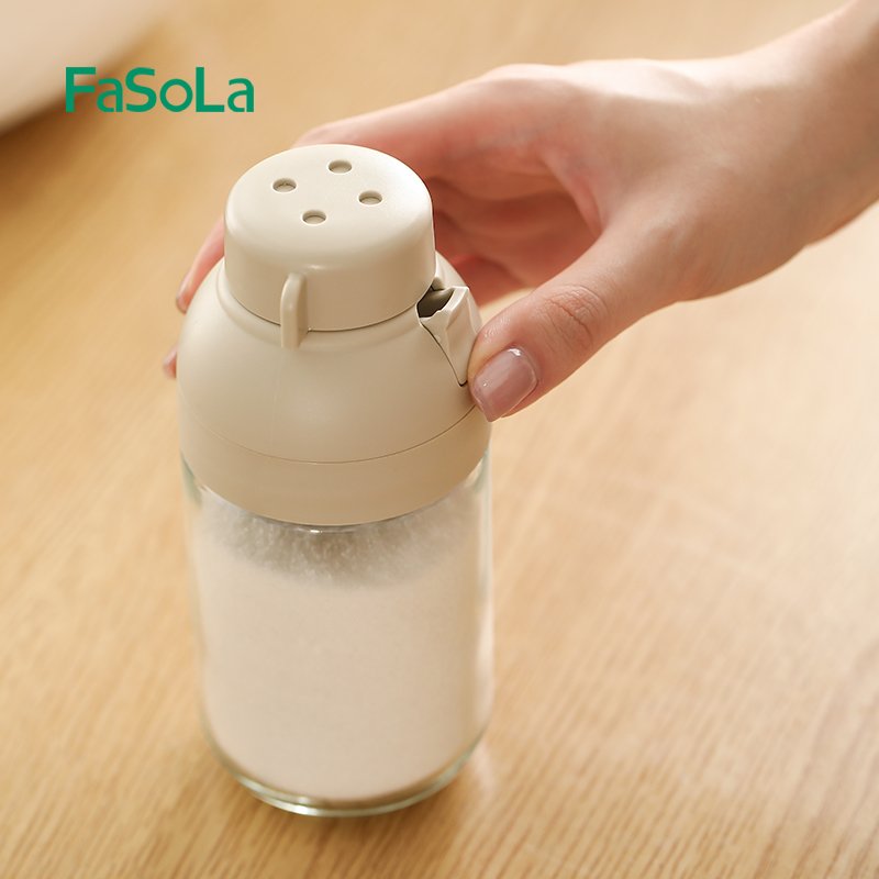 250ml Condiment Bottle Sealed Moisture-proof Quantitative Salt Jar for Kitchen Storage Glass Bottle for Seasonings Spices