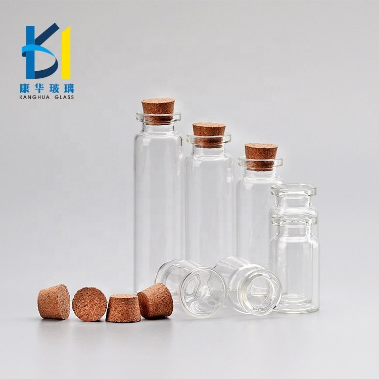 Wholesale Clear Glass Bottle Cork 5ml 8ml 10ml Cork 20ml Wishing Bottle