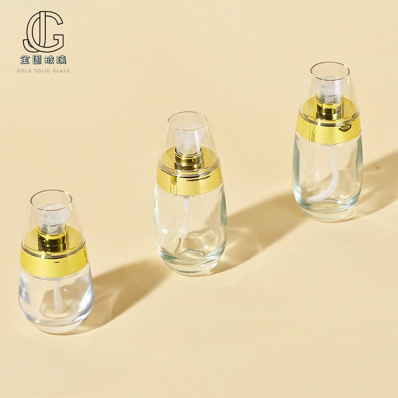 30ml/50ml egg-shaped foundation liquid bottle emulsion essence liquid bottle cosmetics glass empty bottle