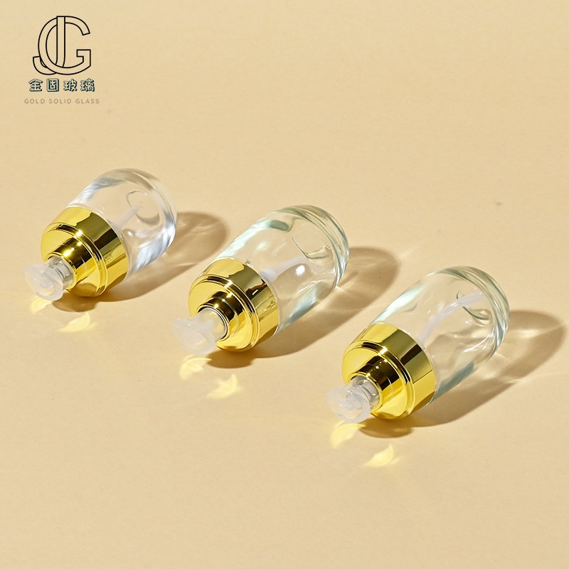 30ml/50ml egg-shaped foundation liquid bottle emulsion essence liquid bottle cosmetics glass empty bottle