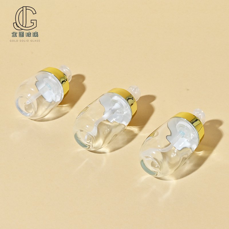 30ml/50ml egg-shaped foundation liquid bottle emulsion essence liquid bottle cosmetics glass empty bottle