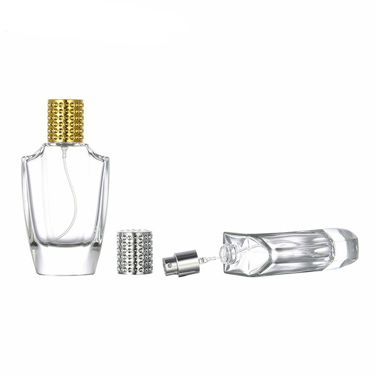 Custom cosmetic content luxury packaging for perfume bottles 50ml glass luxury with glass bottle perfume spray