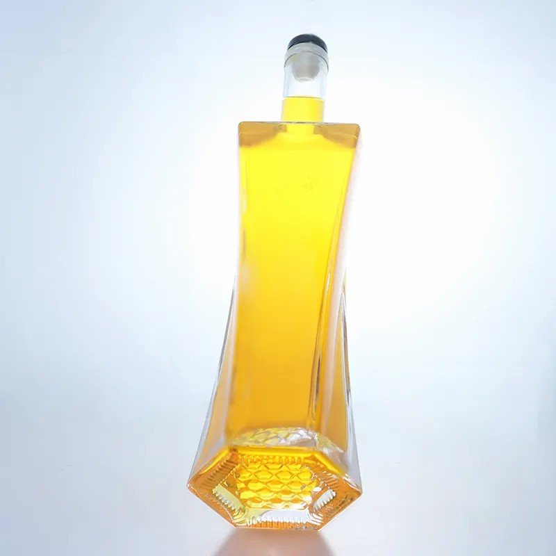 Ordinary bottle transparent European and American glass bottle thick bottoming wine bottle custom modern style
