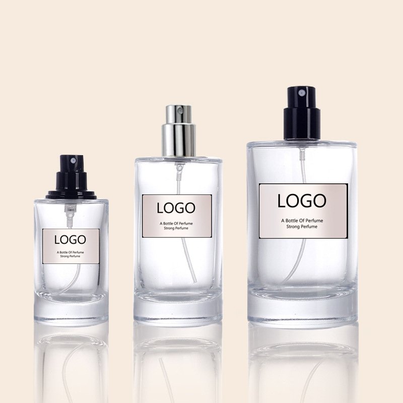 Manufacturers wholesale Aromatherapy bottle Square round 50ml 100ml perfume glass bottle