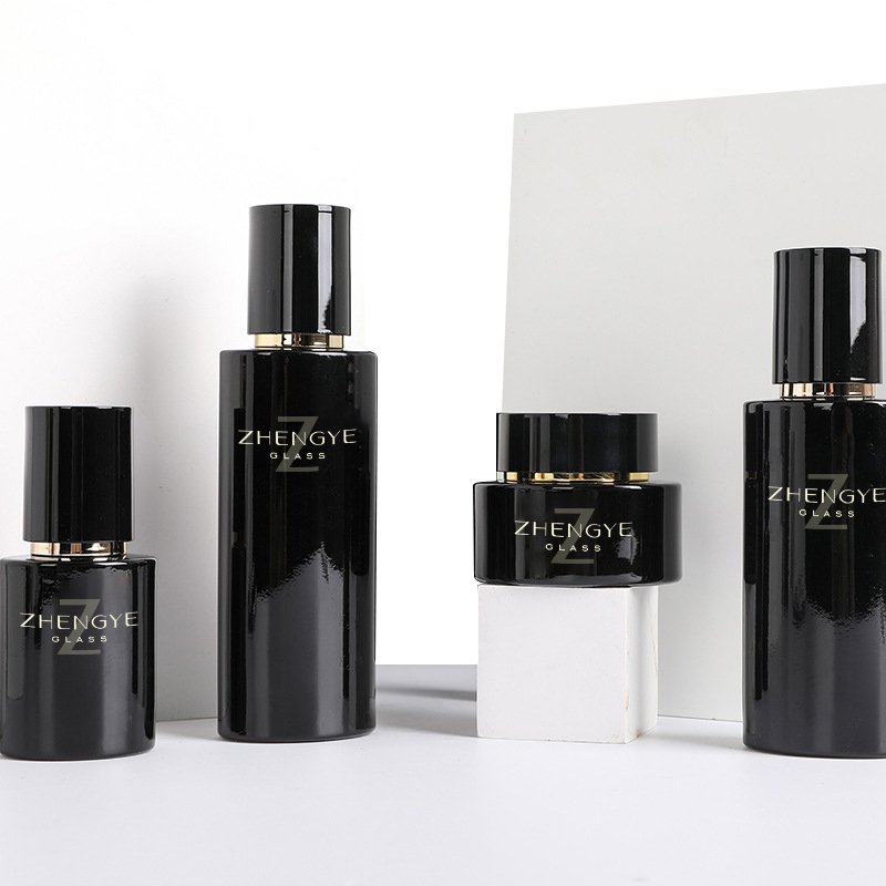 30g 50g 30ml 40ml 100ml 120ml custom luxury glass lotion toner container skincare packaging cosmetic bottle and cream jar set