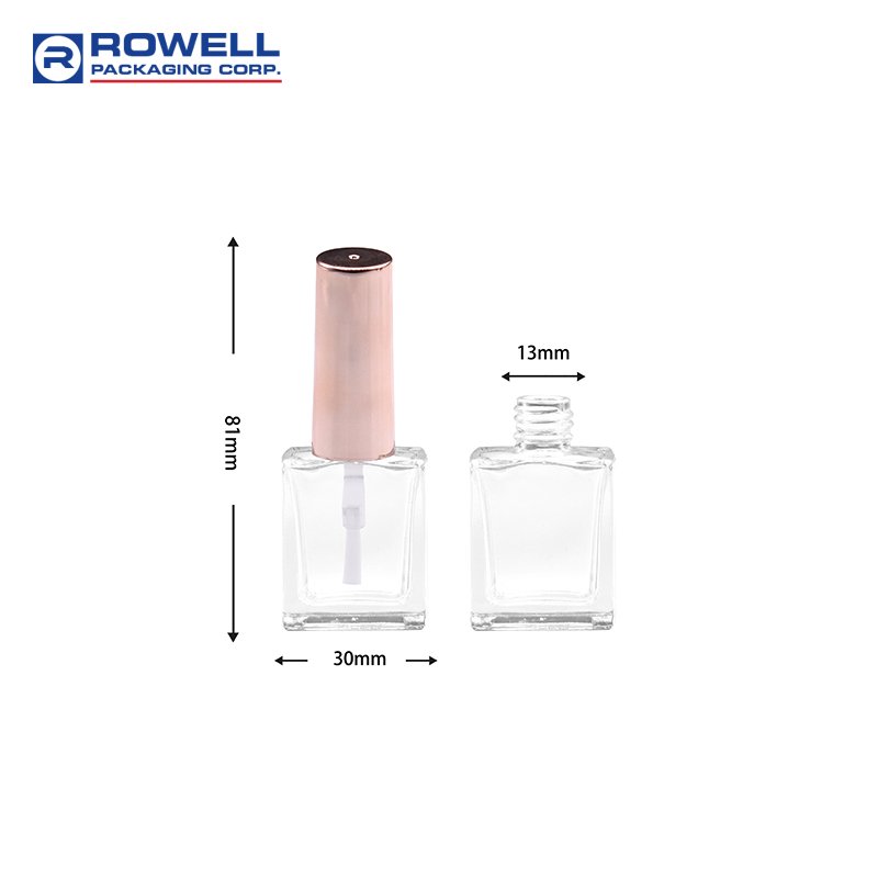 Wholesale free sample matte black color painting square empty glass bottle for UV GEL nail polish oil