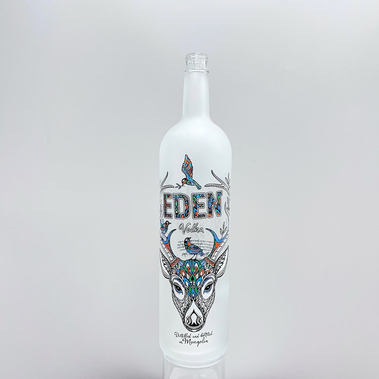1000ML Frosted Frosting Matte Color Spirits Vodka Whiskey Tequila Frosted glass bottles