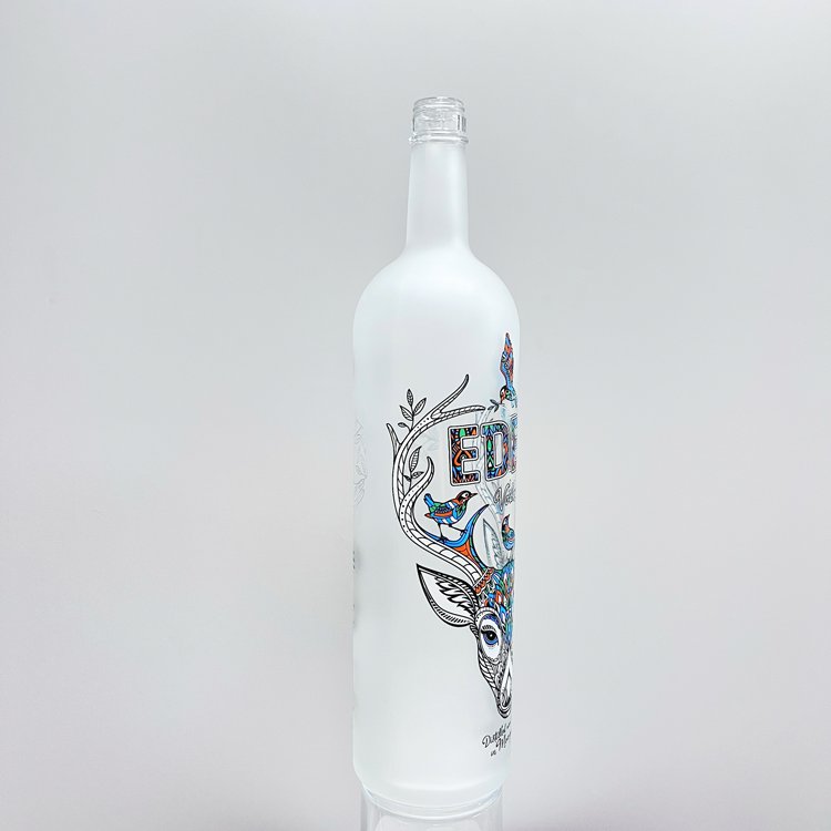 1000ML Frosted Frosting Matte Color Spirits Vodka Whiskey Tequila Frosted glass bottles