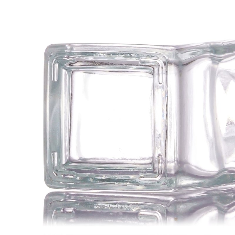 Glass bottles For Wine Clear 120ml 150ml High Square bottle Cork Custom Vodka Whiskey Brandy bottle