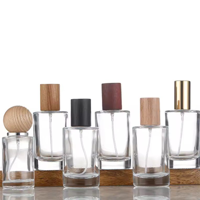 2024 top selling luxury Square pink Empty Luxury Rectangle Perfume Bottles 30ml 50ml 100ml with pump sprayer