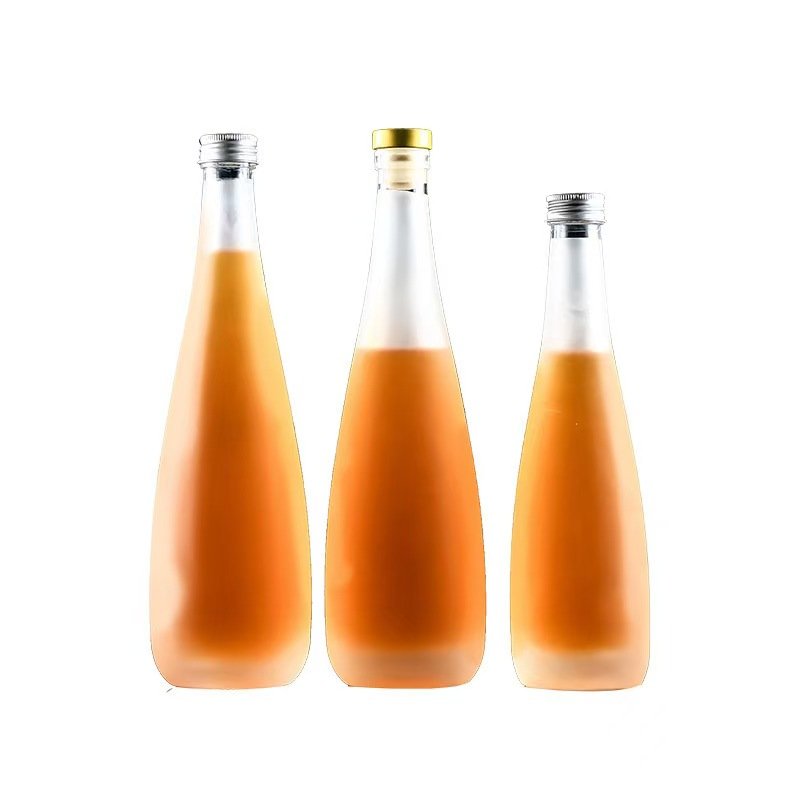 Empty mineral water glass bottle 330ml 500ml beverage fruit juice coffee bottle best-selling