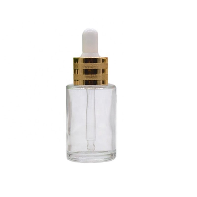 30ml 1oz Glass Dropper Bottles Amber Frosted Transparent Black Bottle with Gold Cap Reagent Pipette for Essential Oil Serum