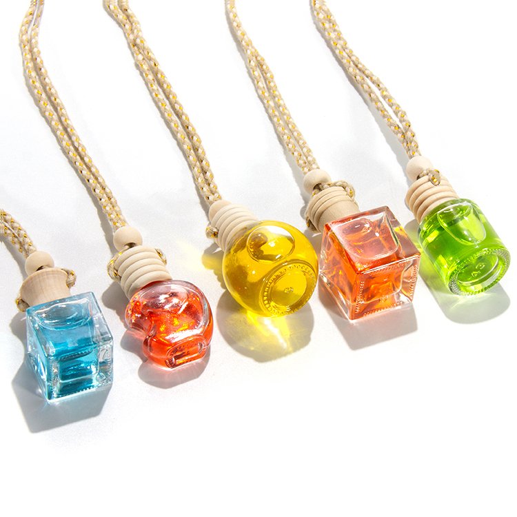 3ml 5ml 8ml 10ml Square Refillable Diffuser Empty Hanging Car Perfume Bottle