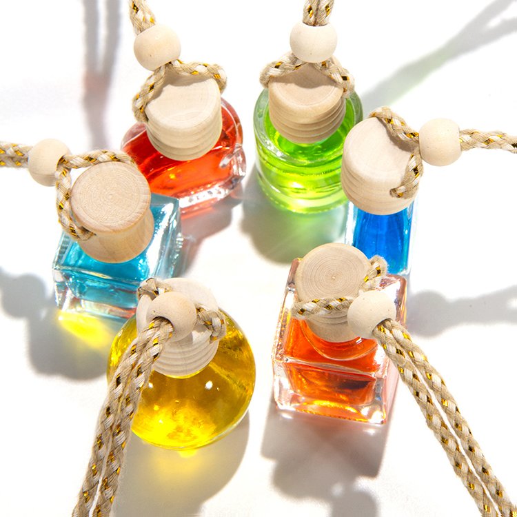 3ml 5ml 8ml 10ml Square Refillable Diffuser Empty Hanging Car Perfume Bottle