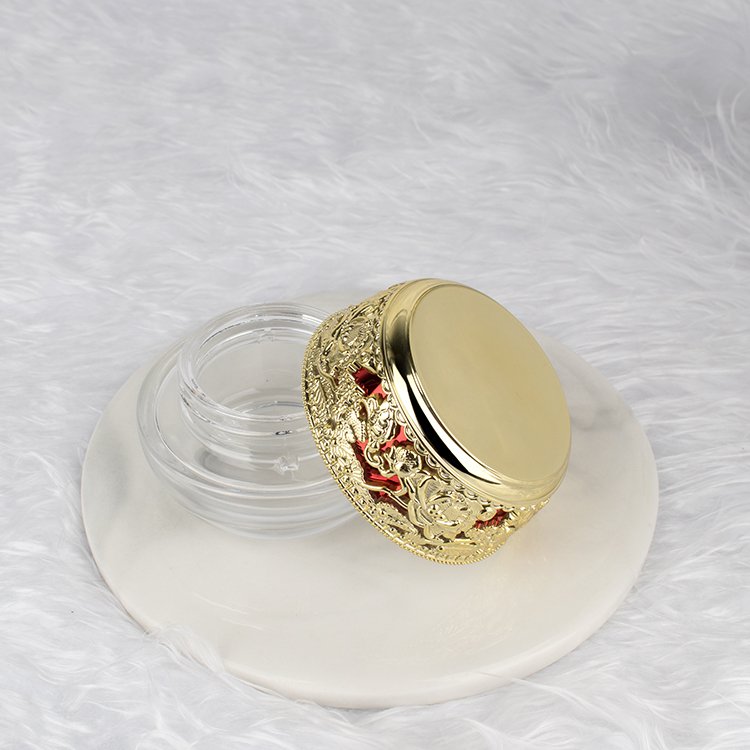luxury golden glass bottle sets cosmetic skincare container packaging glass cream jar with sophestication gold cap