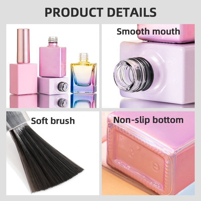 Custom Logo One Bottle One Color Nail Polish Glass Bottle 10Ml 12Ml Empty Gel Polish Bottle