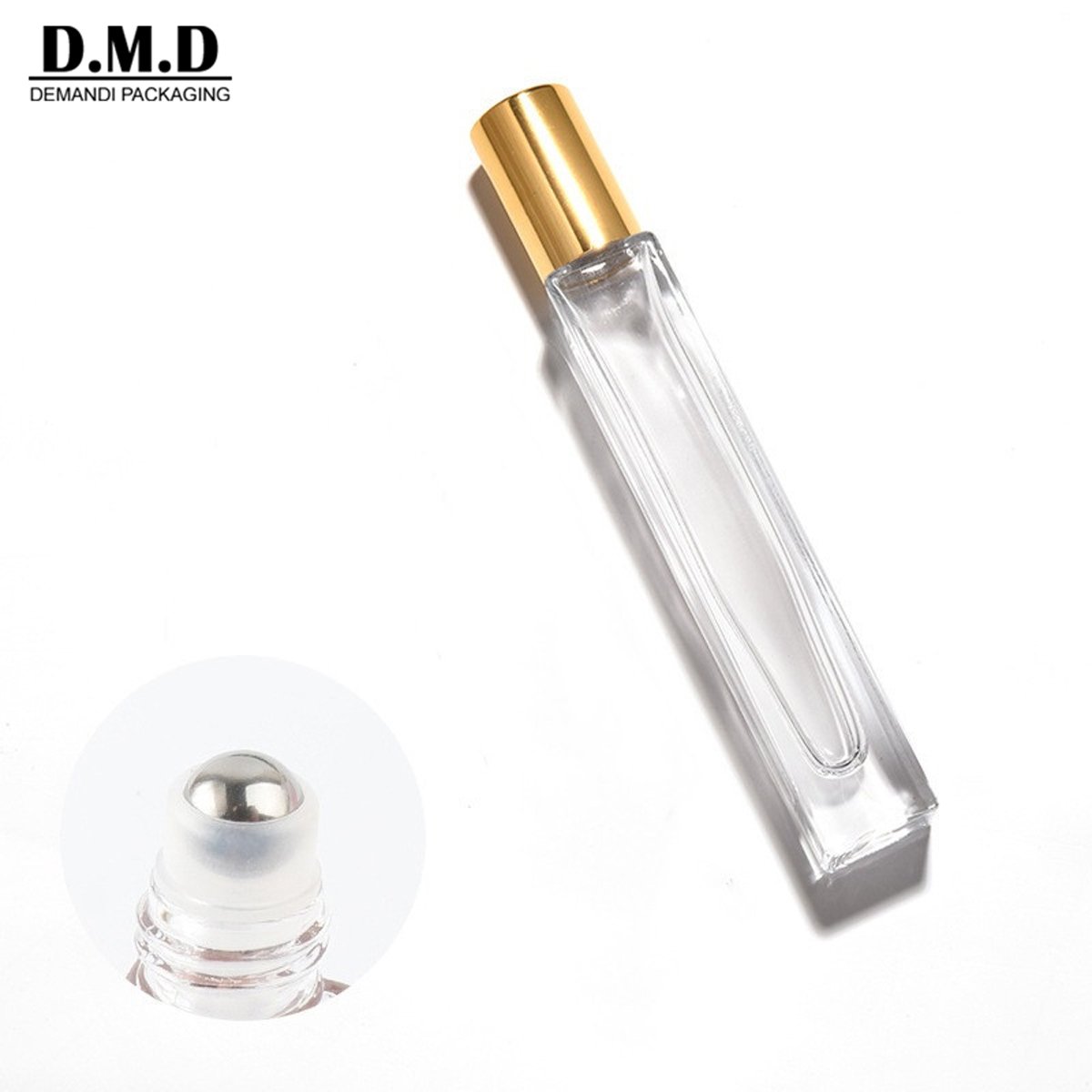 Empty 3ml 5ml 15ml 10 ml 20ml 30ml 1 oz clear transparency square glass roll on bottles with lid