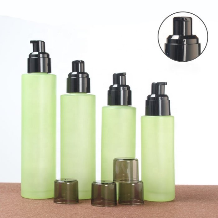 Cosmetic Glass Bottles And Jars Pump Bottle For Lotion Serum Cream Full Set 100ml 120ml 40ml 80ml Skincare Packaging
