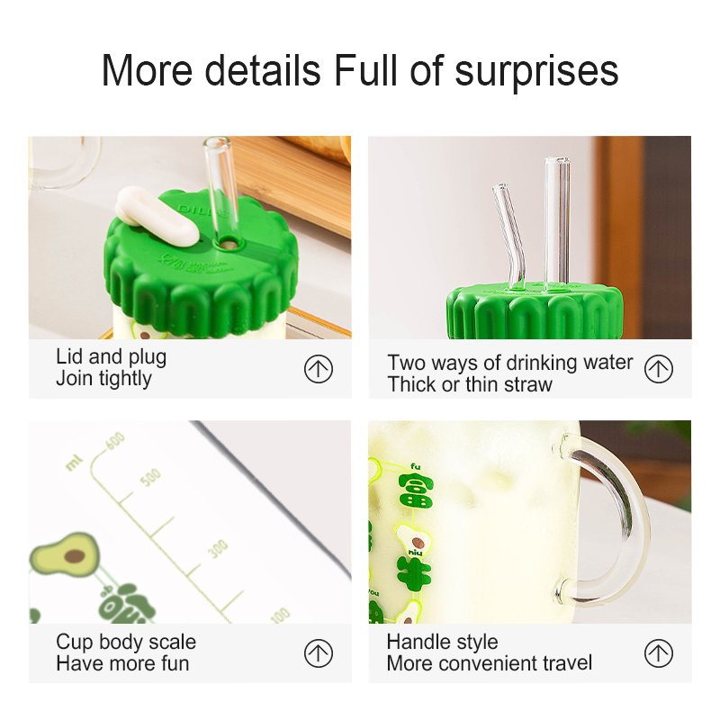 Fruit Glass Water Bottle Eco-friendly Coffee Mug Wholesale Product Transparent Glass Bottles