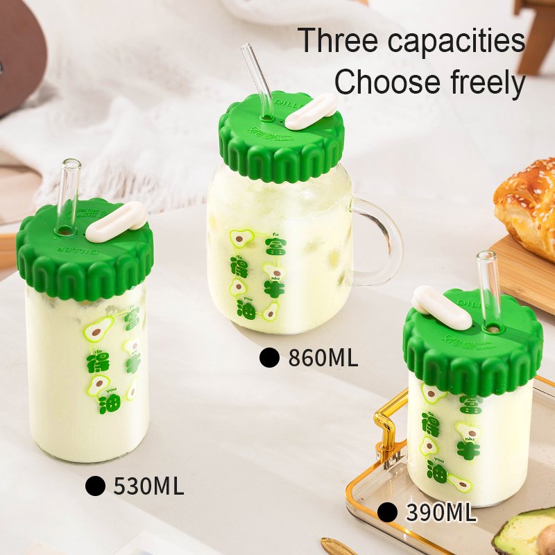 Fruit Glass Water Bottle Eco-friendly Coffee Mug Wholesale Product Transparent Glass Bottles