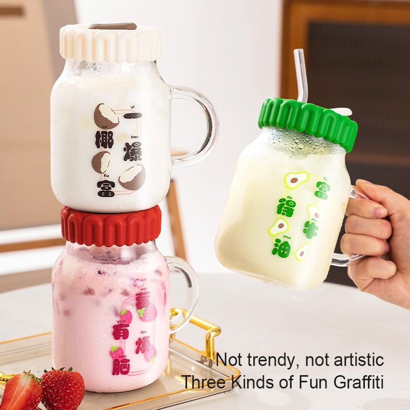 Fruit Glass Water Bottle Eco-friendly Coffee Mug Wholesale Product Transparent Glass Bottles