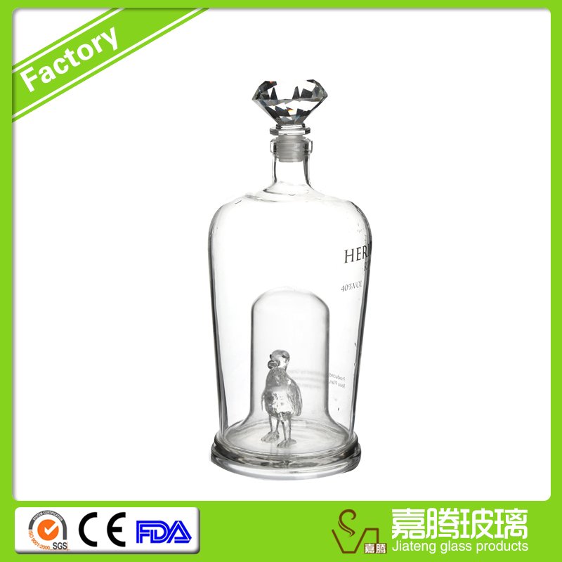 700ml Custom Made Wine Glass Bottles For Vodka