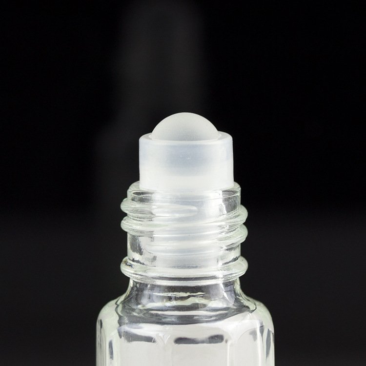 3ml Fancy Octagonal Glass Roll On Perfume Attar Glass Bottle