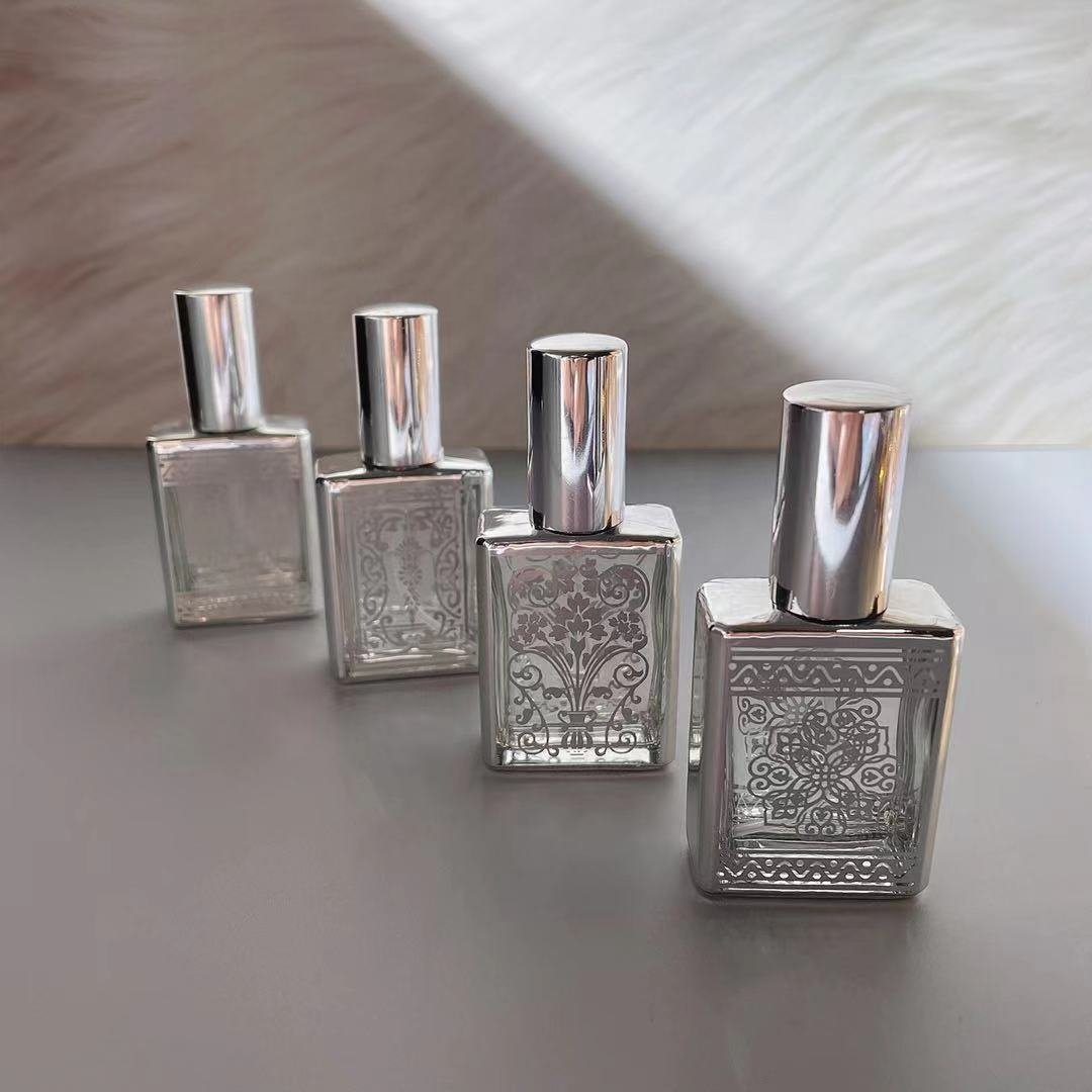 15ml Electroplating UV perfume bottle glass aluminum spray perfume separate bottle makeup water spray bottle