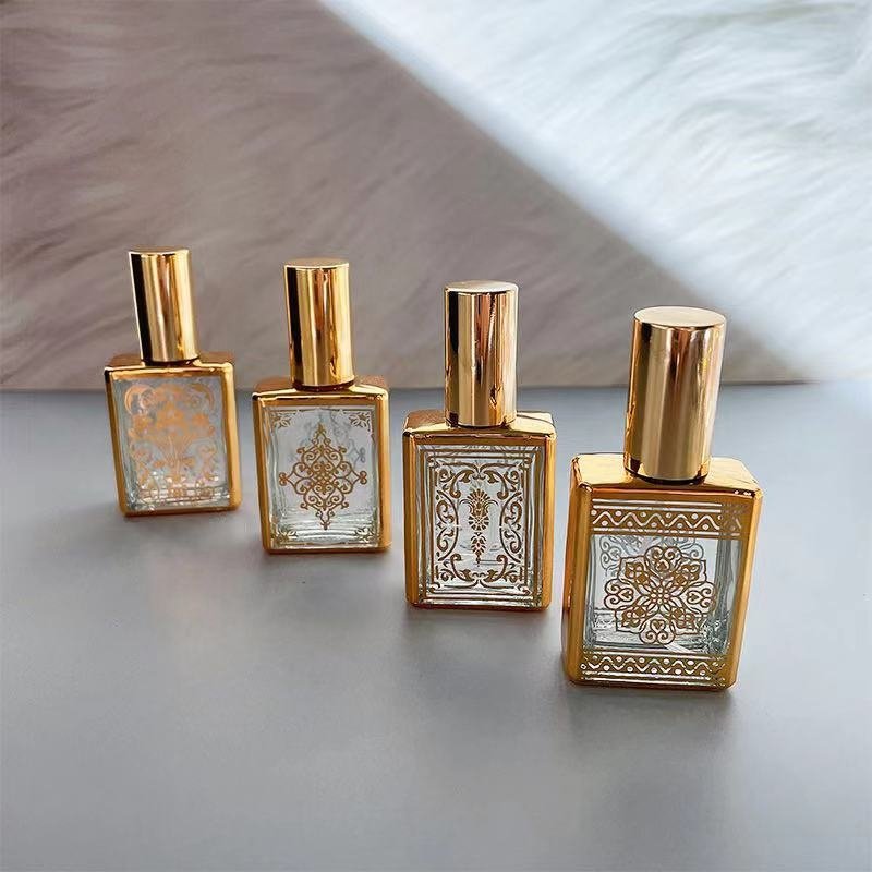 15ml Electroplating UV perfume bottle glass aluminum spray perfume separate bottle makeup water spray bottle