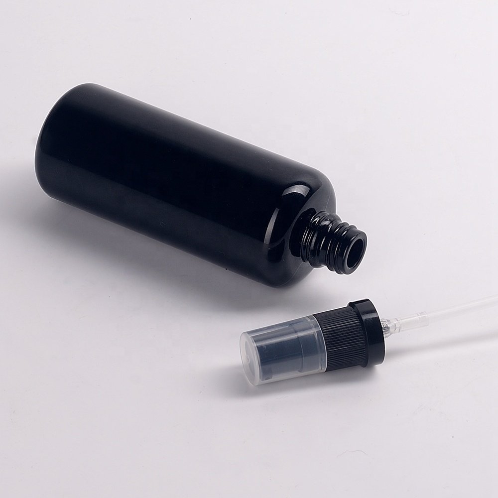 violet glass bottles 15 30 ml 50ml 100ml plastic treatment pump bottle black glass serum bottles