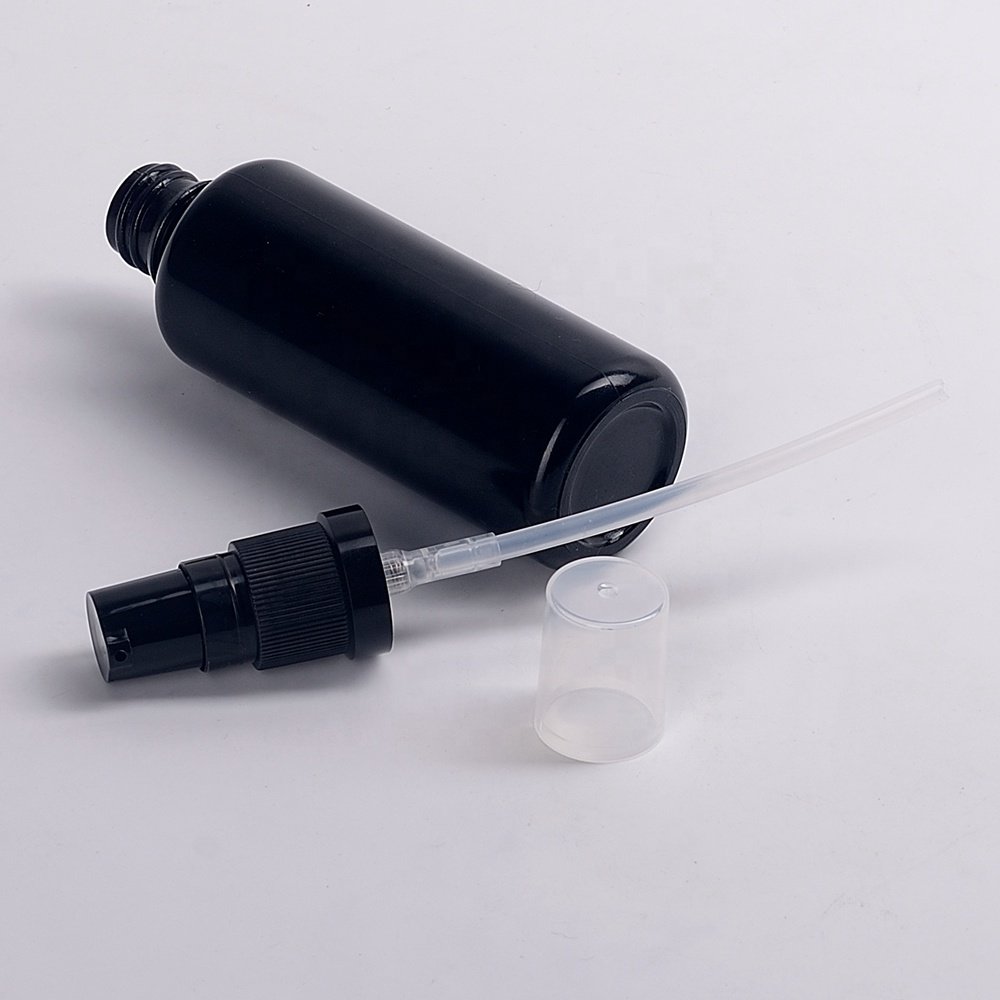 violet glass bottles 15 30 ml 50ml 100ml plastic treatment pump bottle black glass serum bottles