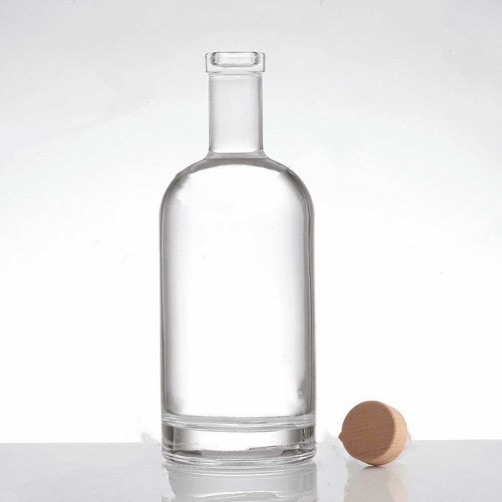 Premium Empty Cylinder Liquor Wine 500ml 750ml Frosted Glass Vodka Bottle 1000ml Wine Glass Bottle