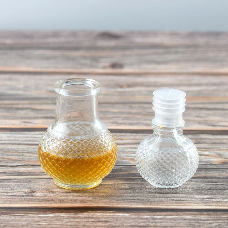 Mini Small Glass Bottles With Glass Lid For Liquor Wine Alcohol Ginger Bottle Decanter Samples Tequila