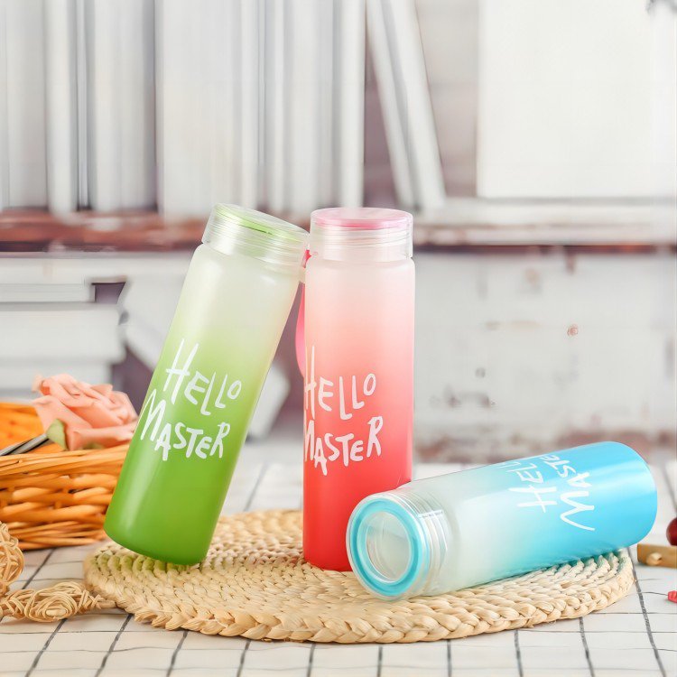 Wholesale 400ml new single-layer colored glass bottles advertising promotional gift plastic bottles