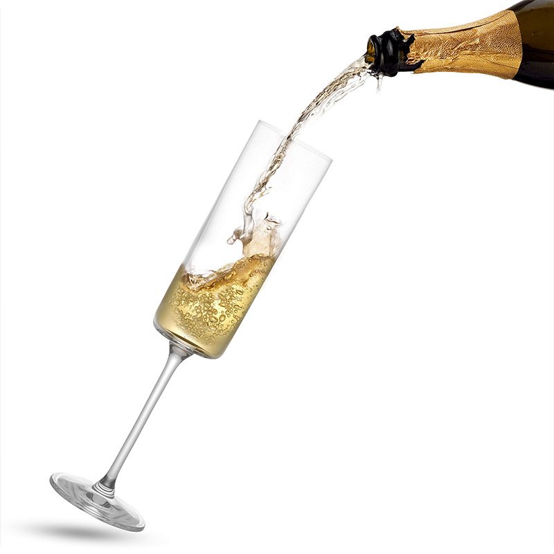 Factory direct sales 180ml transparent PS plastic champagne glass acrylic plastic wine glass