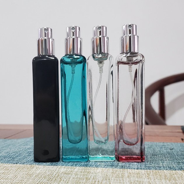 BYPE BY PERFUME 15ml Thick Bottom Mini Glass Perfume Bottle Empty Rectangular Shape Perfume Atomizer Spray Bottles With Pumps