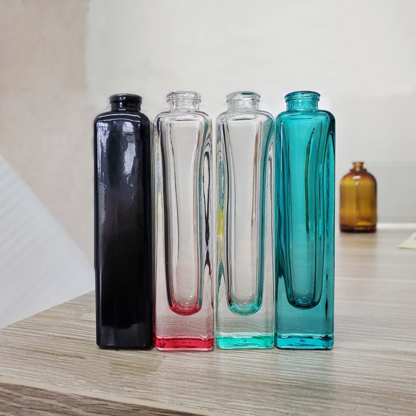 BYPE BY PERFUME 15ml Thick Bottom Mini Glass Perfume Bottle Empty Rectangular Shape Perfume Atomizer Spray Bottles With Pumps