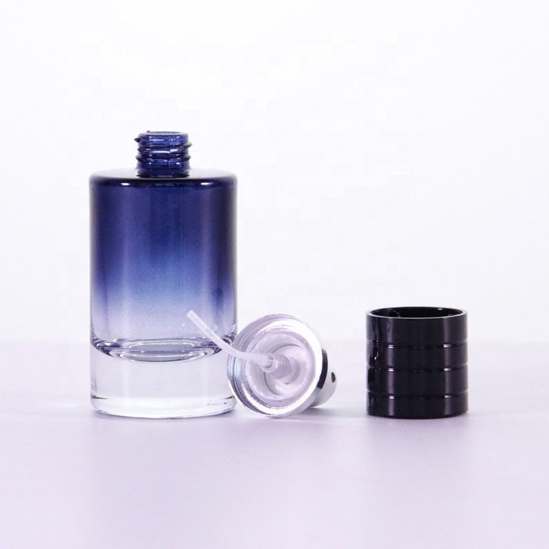 30ml Luxury Wholesale Faded Color Glass Perfume Bottles With Pump Packaging Set