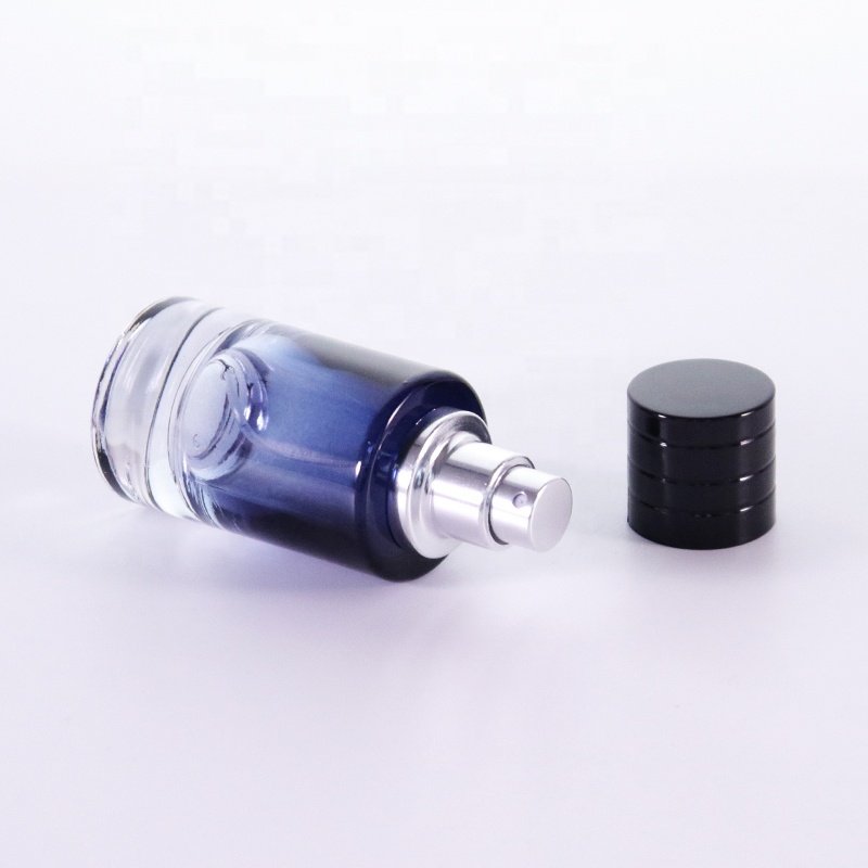 30ml Luxury Wholesale Faded Color Glass Perfume Bottles With Pump Packaging Set