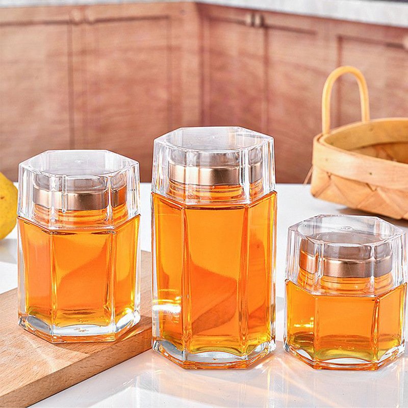 Chinese supplier luxurious Honey jar Glass bottle 5oz 6oz 9oz 12oz 16oz 24oz Jam jar Glass jar