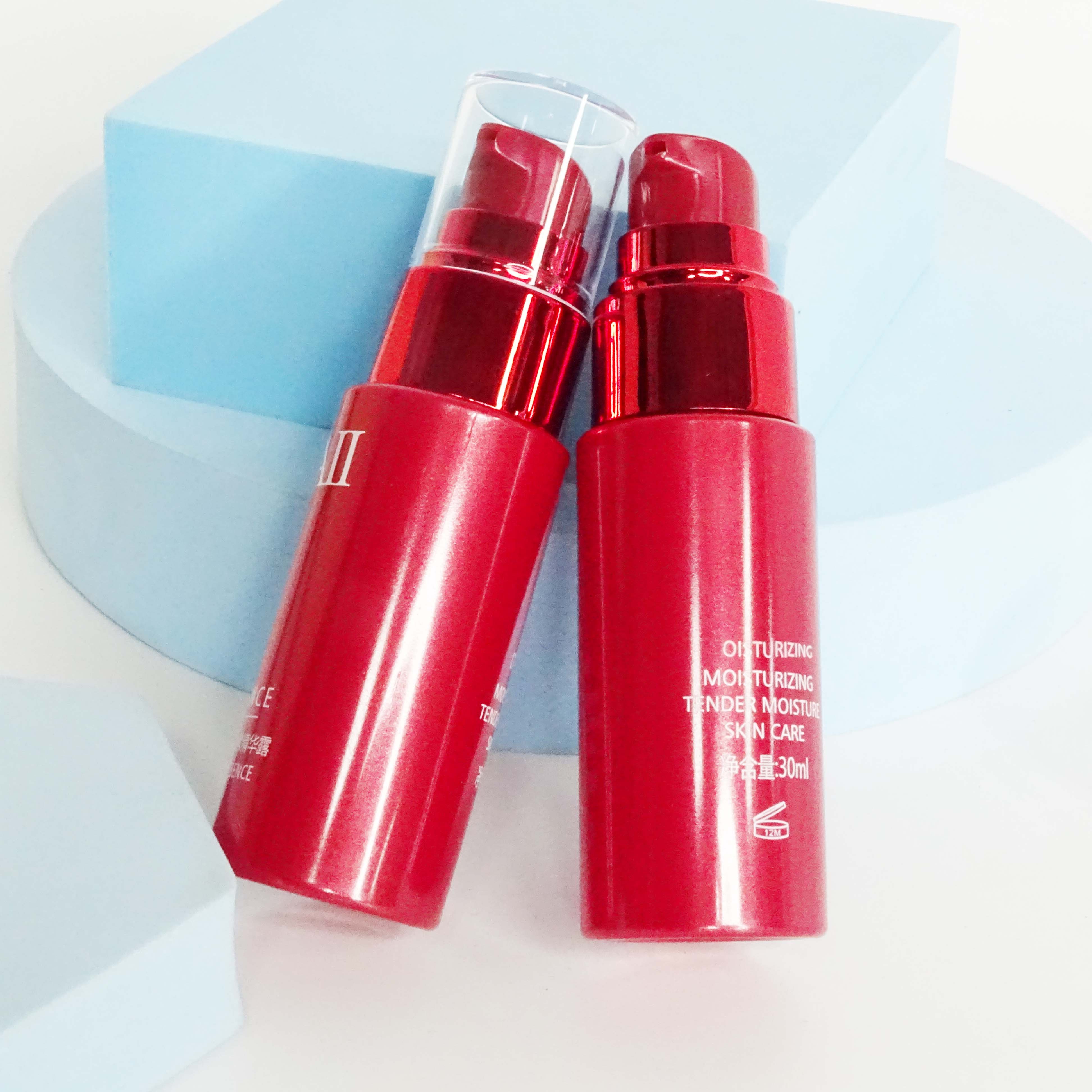 Luxury Skincare Packaging Empty Round 30ml 50ml 100ml Cream Cosmetic Glass Jar Toner Lotion Pump body oil Dropper Glass Bottle