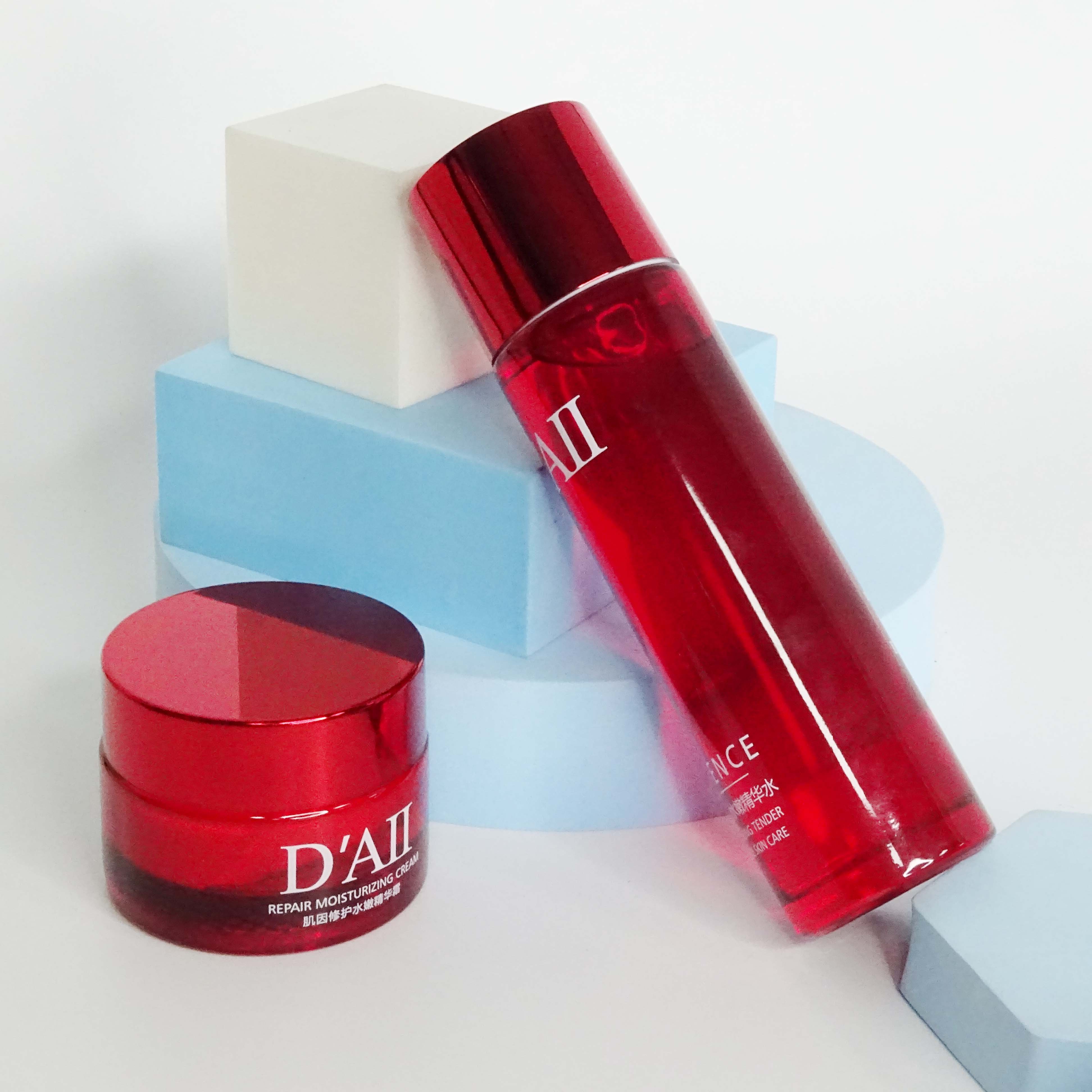 Luxury Skincare Packaging Empty Round 30ml 50ml 100ml Cream Cosmetic Glass Jar Toner Lotion Pump body oil Dropper Glass Bottle