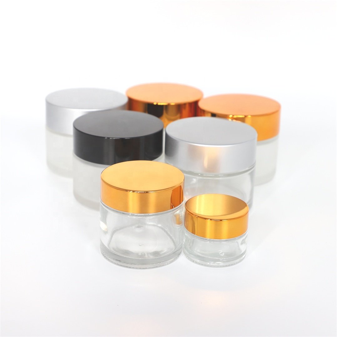 Cosmetic Glass Cream Jar with Lid, Glass 7ml 15ml 20ml 30ml 50ml 100ml Amber Brown Pot