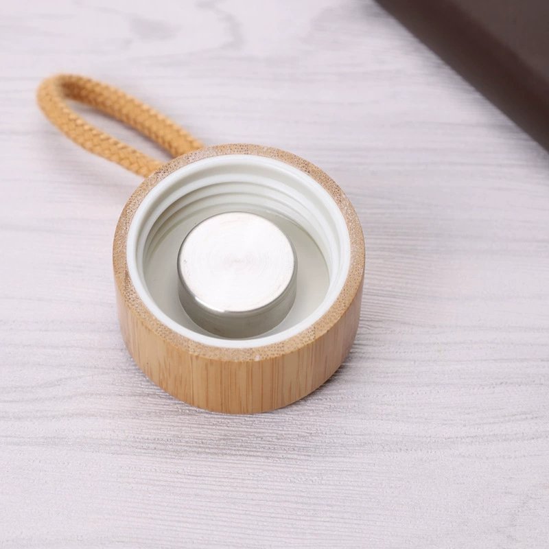 Amazon Top Quality Custom Logo 550ml Crystal Gemstone Healing Energy Crystal Gem Glass Water Bottle Bamboo Lid