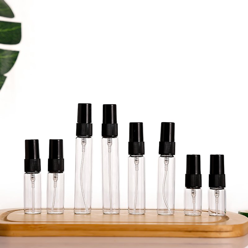 Factory Custom Clear Glass Bottle Try Out Small Sample Bottle Perfume Glass Spray Bottle