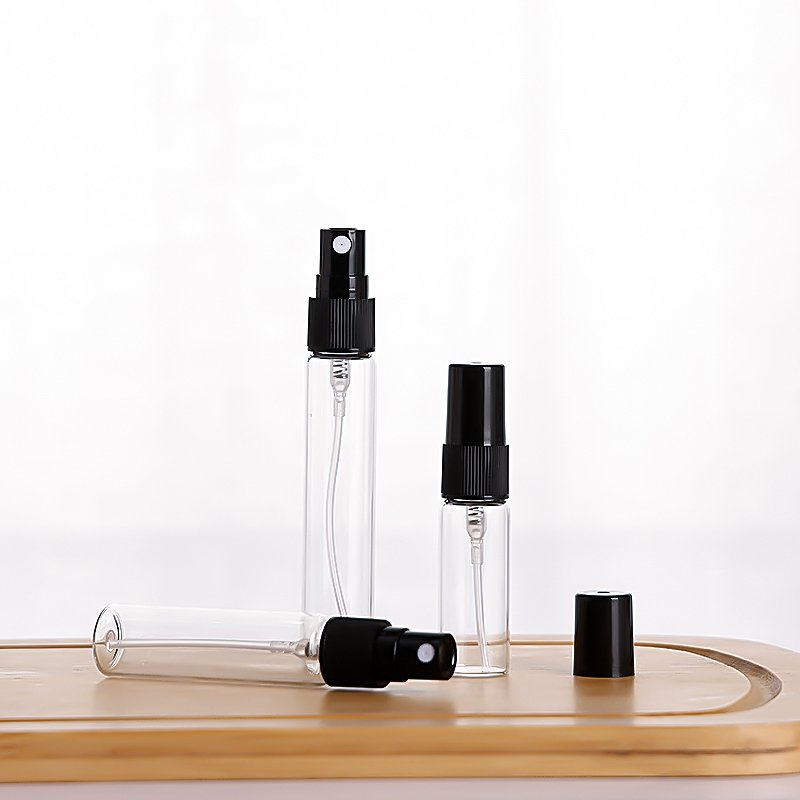 Factory Custom Clear Glass Bottle Try Out Small Sample Bottle Perfume Glass Spray Bottle
