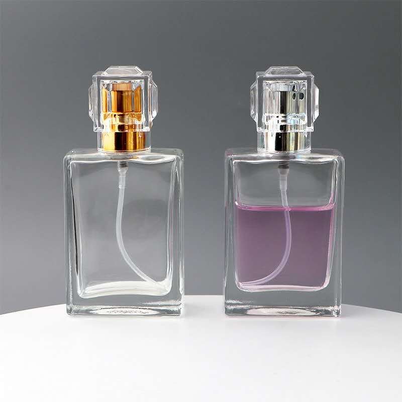 Classic personalized square glass perfume bottle empty 30ML