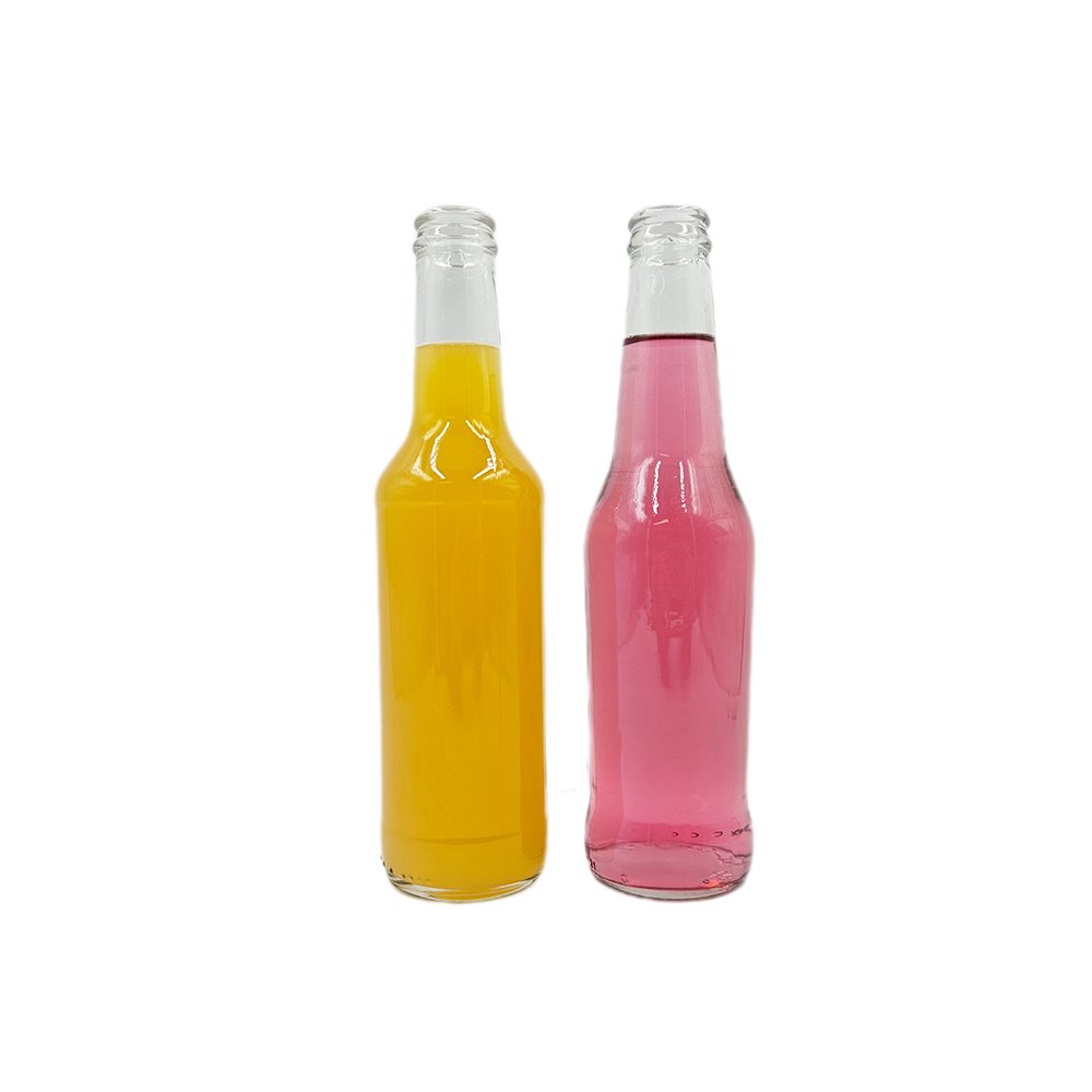Clear Glass Cold Brew Drinking Bottle Fruit Juice Tea Beverage Glass Bottle Manufacturer