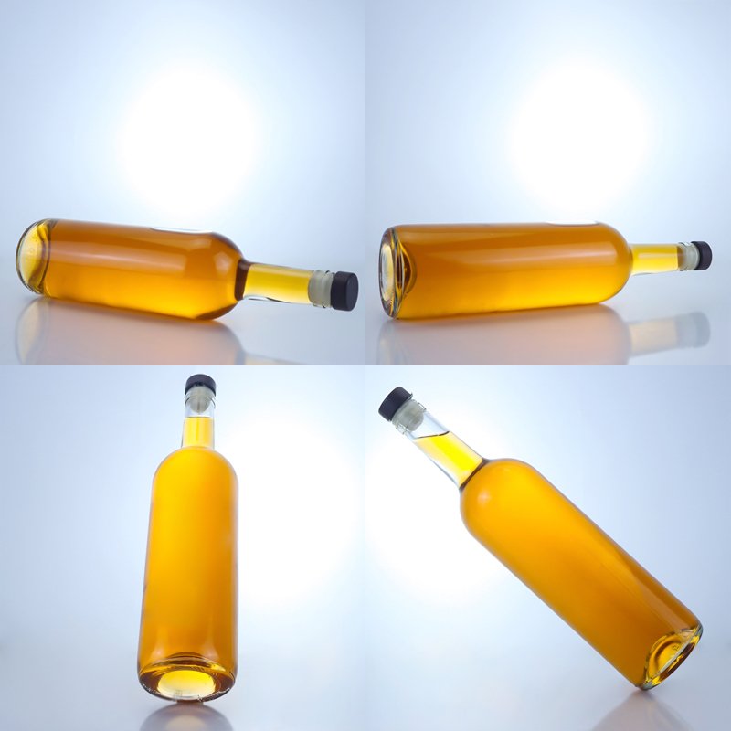 Round shaped 500ml liquor bottle packing For Wine Spirits whisky Drinks With Gold Cap